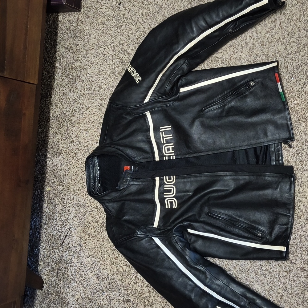 Retro Ducati Riding Leather Jacket